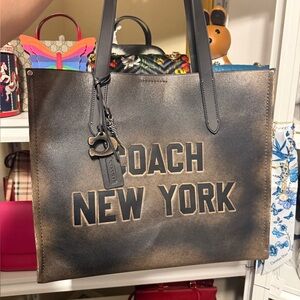 Coach Relay Brown Leather Tote Bag